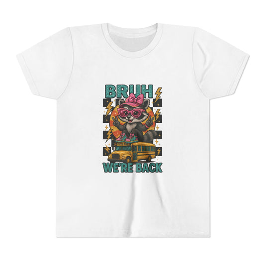 Youth Tee - Cool Graphic 'BRUH We're Back' - Back to School, Kid's Gift, Cartoon Shirt