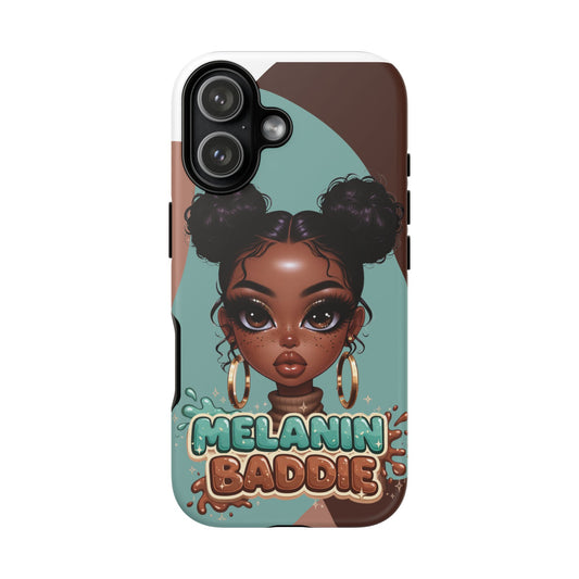 Melanin Baddie Phone Case — Cute Afro Puff Girl Protective Cover