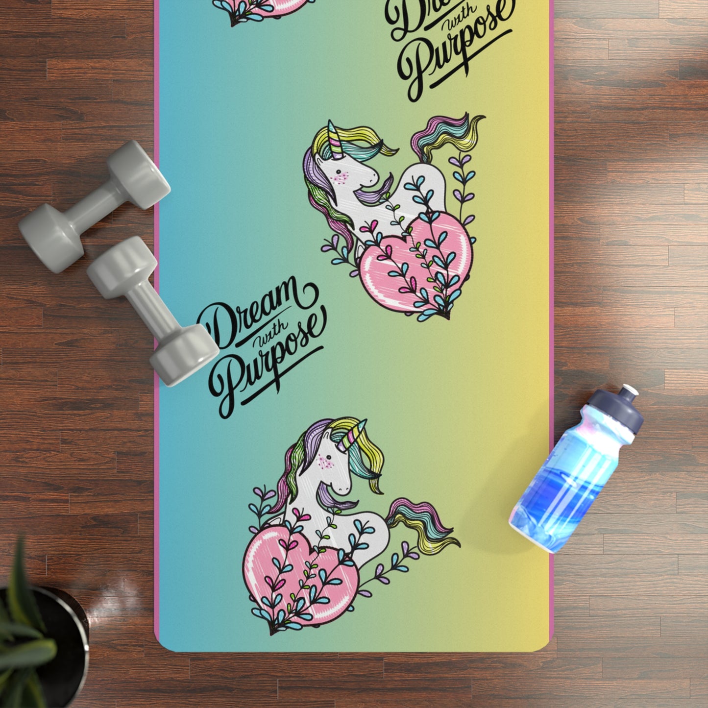 Colorful Unicorn Dream Purpose Design, Fitness & Meditation Gear