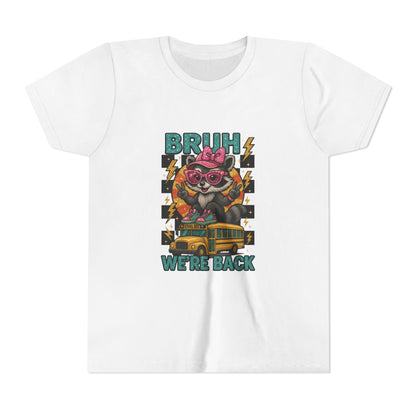 Youth Tee - Cool Graphic 'BRUH We're Back' - Back to School, Kid's Gift, Cartoon Shirt