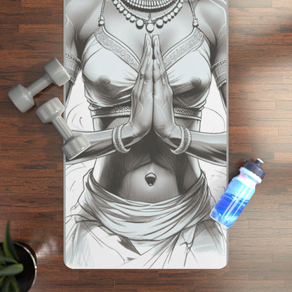 Serene Yoga Mat with Meditative Design, Eco-Friendly, for Home Practice, Gift for Yoga Enthusiasts, Meditation, Mindfulness, Fitness