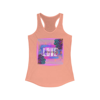 Love Floral Women's Racerback Tank, Summer Top, Cute Workout Shirt, Gift for Her, Inspirational Tee, Casual Wear