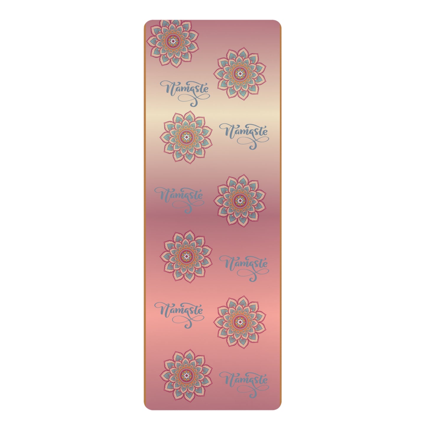 Yoga Mat - Namaste Rubber Mat with Floral Design