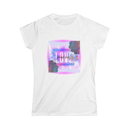 Women's Love Floral Softstyle Tee | Casual Top, Gift for Her, Trendy Spring Wear, Cute Graphic Tee, Birthday Gift, Love Shirt