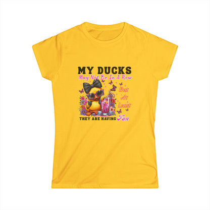 Women's Tee - Cute Duck Have My Ducks in a Row Statement T-Shirt