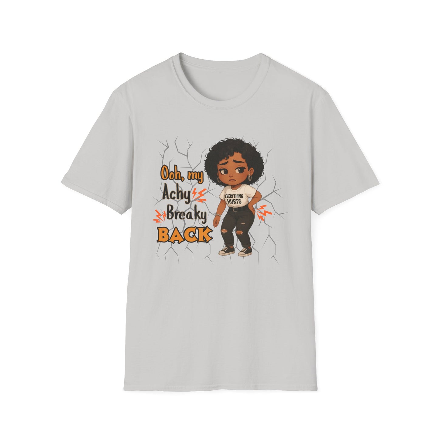 Unisex Funny T-Shirt - "Achy Breaky Back" Humor T-shirt