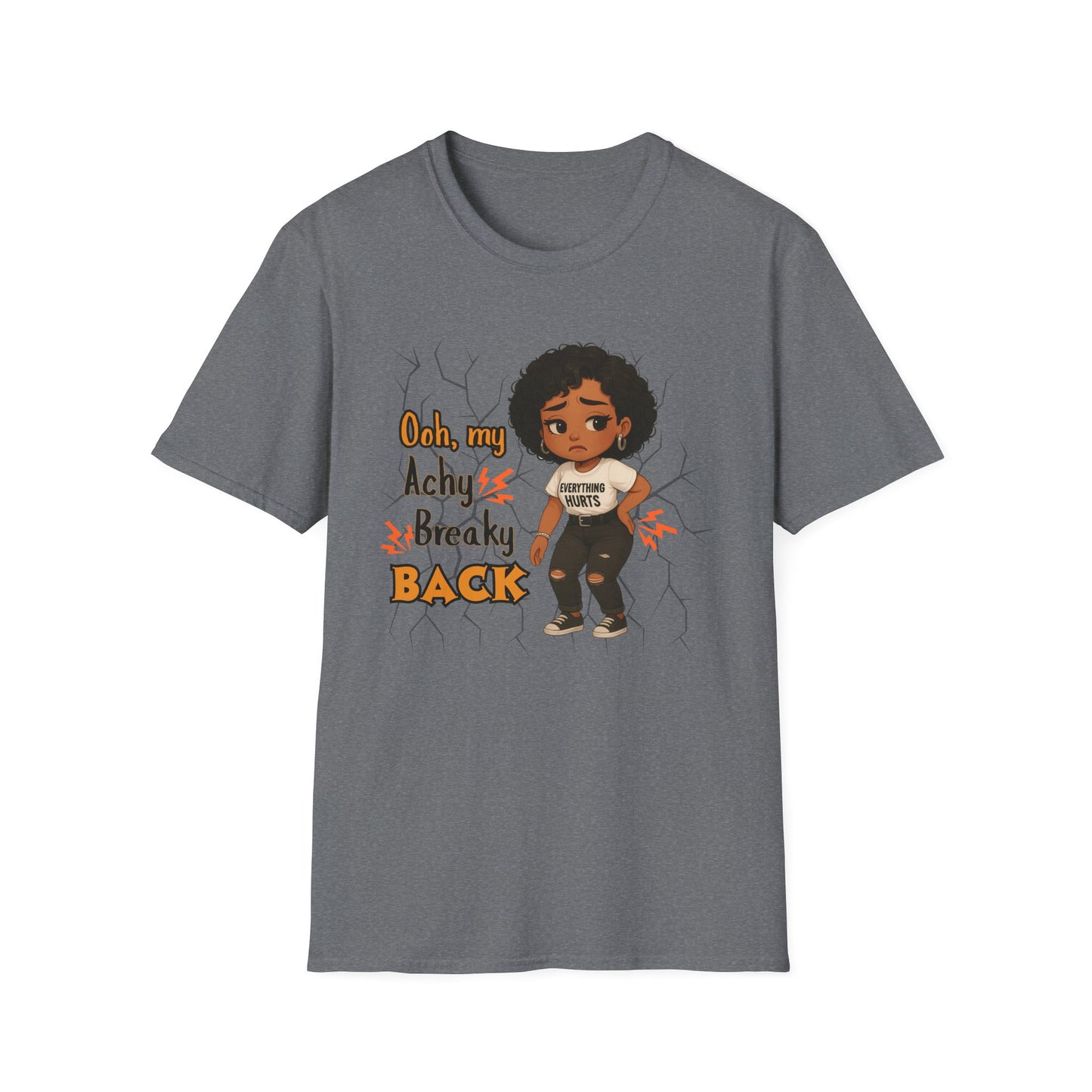 Unisex Funny T-Shirt - "Achy Breaky Back" Humor T-shirt