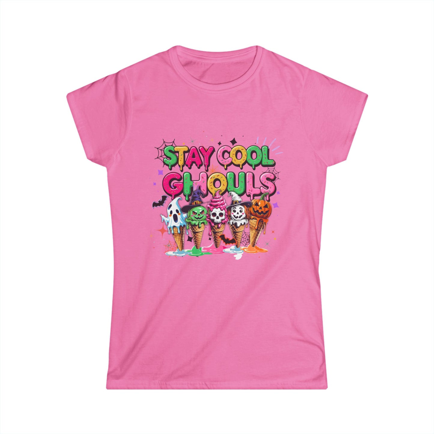 Women's Tee - Ice Cream Halloween Tee - Stay Cool Ghouls Graphic Shirt
