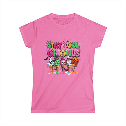 Women's Tee - Ice Cream Halloween Tee - Stay Cool Ghouls Graphic Shirt