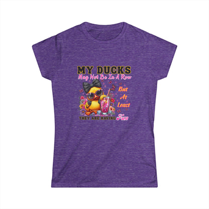 Women's Tee - Cute Duck Have My Ducks in a Row Statement T-Shirt