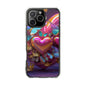 Phone Case, Hearts and Butterfly Design, Magnetic Clear Impact Cases
