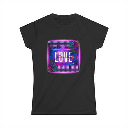 Women's Love Floral Softstyle Tee | Casual Top, Gift for Her, Trendy Spring Wear, Cute Graphic Tee, Birthday Gift, Love Shirt