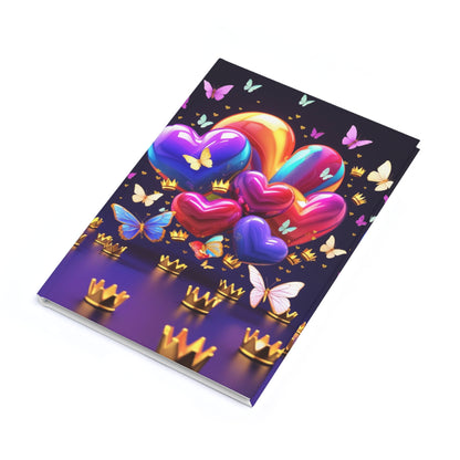 Colorful Heart Butterfly Journal - Hardcover A5