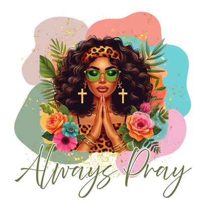 Prayer Always V-Neck T-Shirt - Inspirational Women's Tee