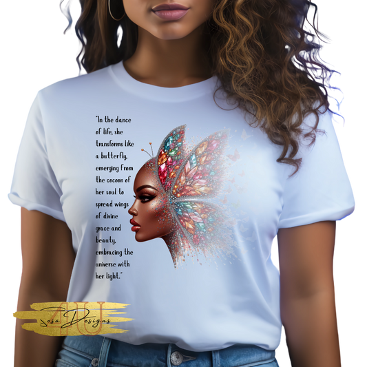 Inspirational Poem Women's Butterfly Tee