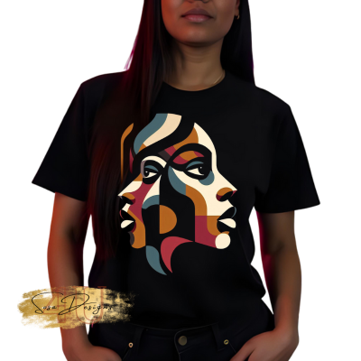 Artistic Face T-Shirt | Unique Graphic Tee for Art Lovers, Perfect Gift for Birthdays, Casual Wear, Fashion Statement, Unisex Apparel
