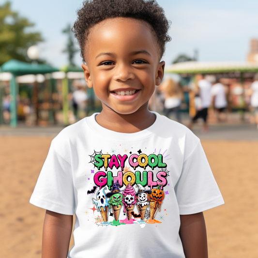 Toddler Tee Stay Cool Ghouls Halloween Kids Shirt