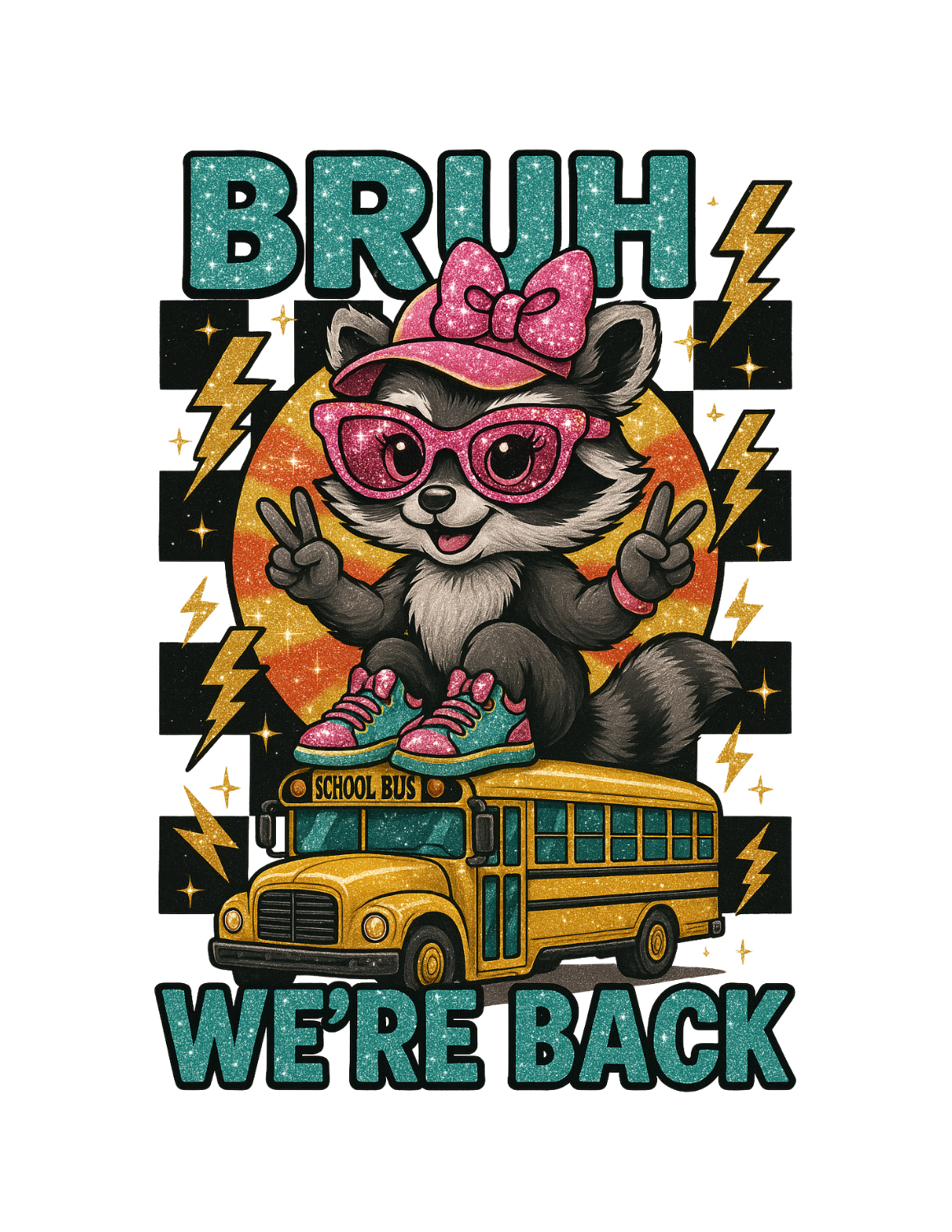 Youth Tee - Cool Graphic 'BRUH We're Back' - Back to School, Kid's Gift, Cartoon Shirt