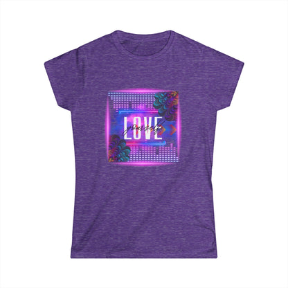 Women's Love Floral Softstyle Tee | Casual Top, Gift for Her, Trendy Spring Wear, Cute Graphic Tee, Birthday Gift, Love Shirt