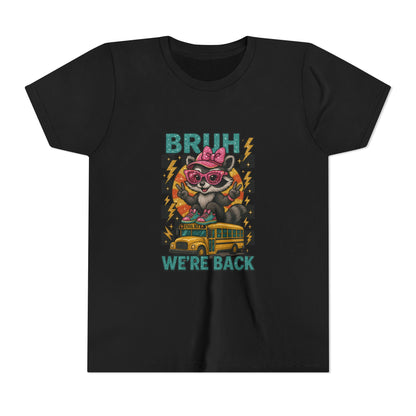 Youth Tee - Cool Graphic 'BRUH We're Back' - Back to School, Kid's Gift, Cartoon Shirt