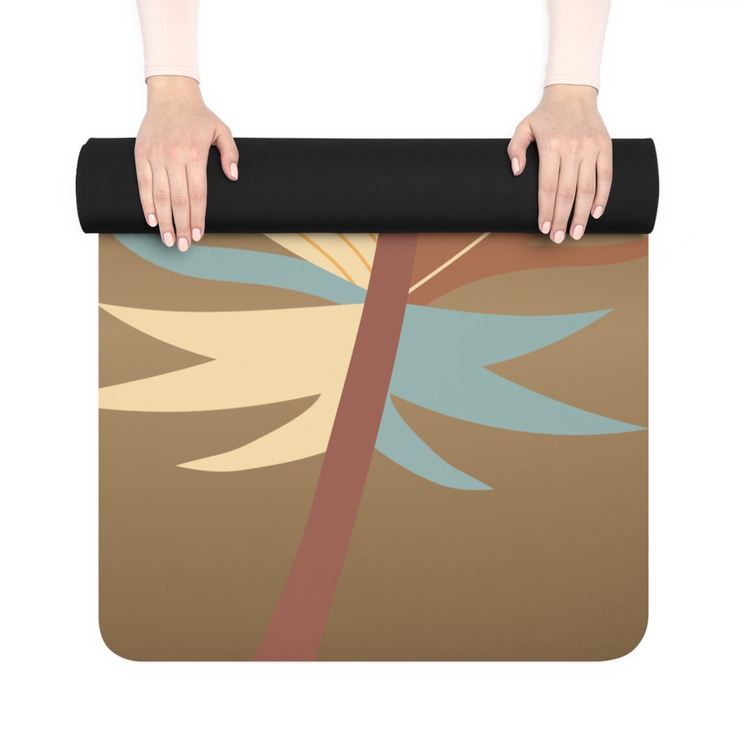Boho Leaf Design, Yoga Mat, Eco-Friendly Exercise Mat