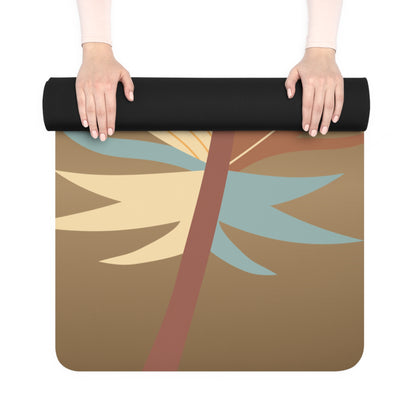 Boho Leaf Design, Yoga Mat, Eco-Friendly Exercise Mat