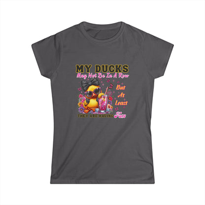 Women's Tee - Cute Duck Have My Ducks in a Row Statement T-Shirt