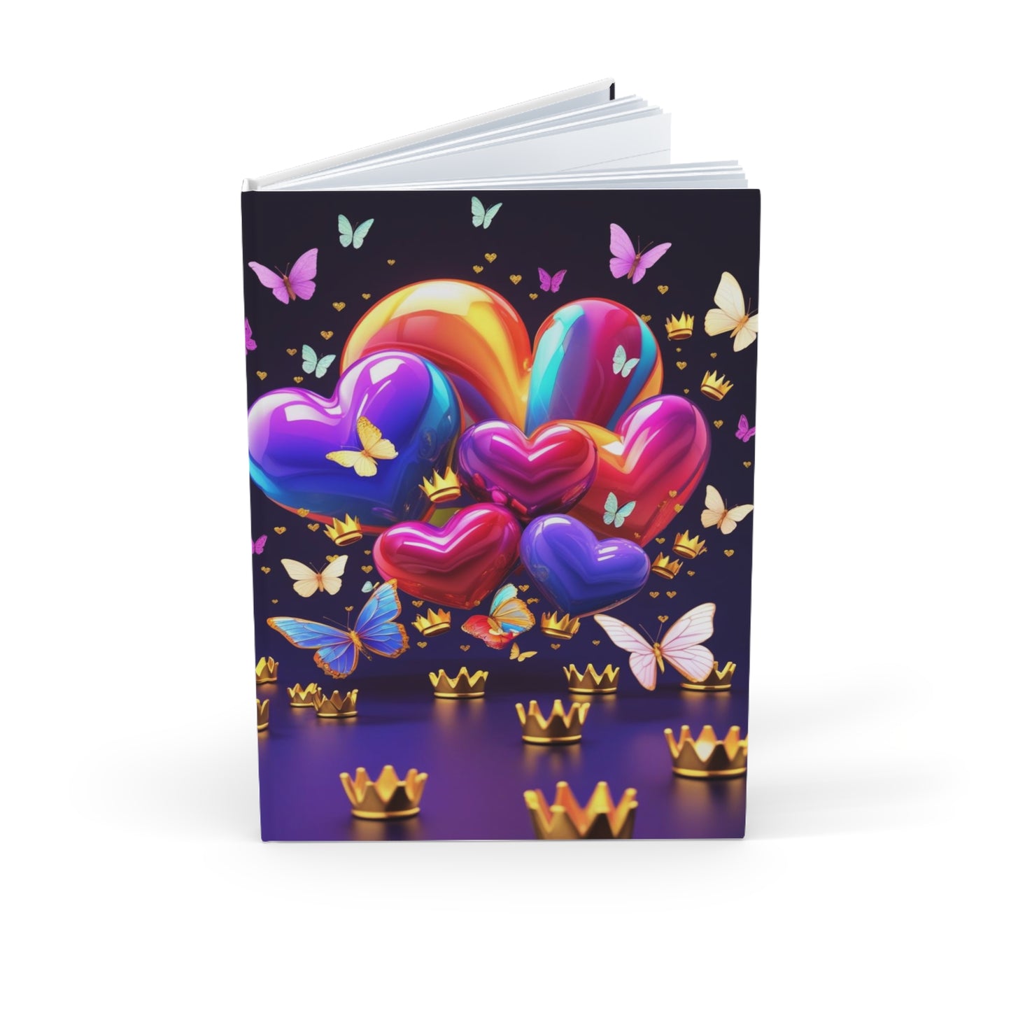 Colorful Heart Butterfly Journal - Hardcover A5