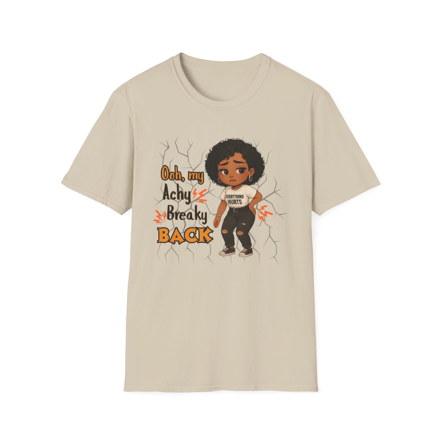 Unisex Funny T-Shirt - "Achy Breaky Back" Humor T-shirt
