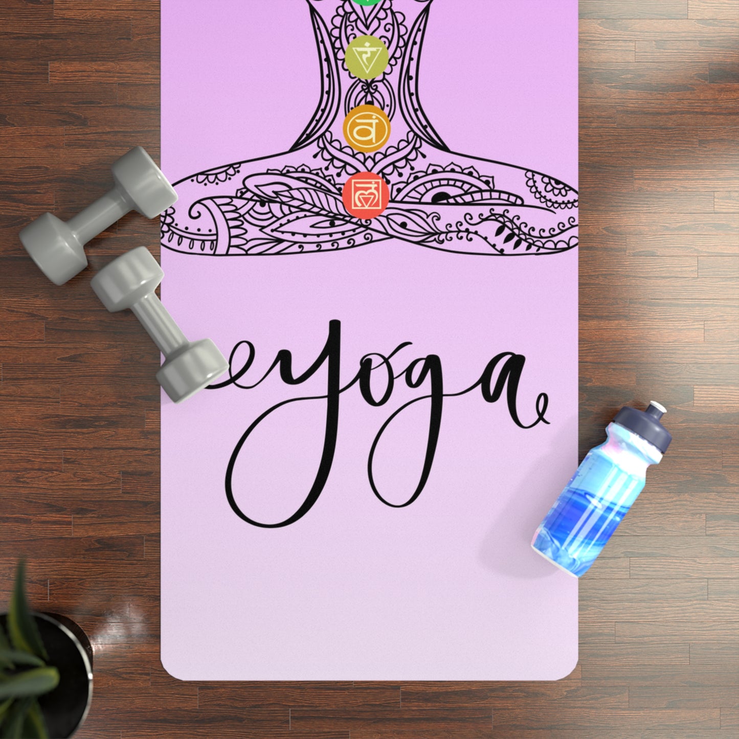 Chakra Design Rubber Yoga Mat