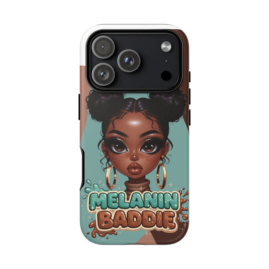 Melanin Baddie Phone Case — Cute Afro Puff Girl Protective Cover