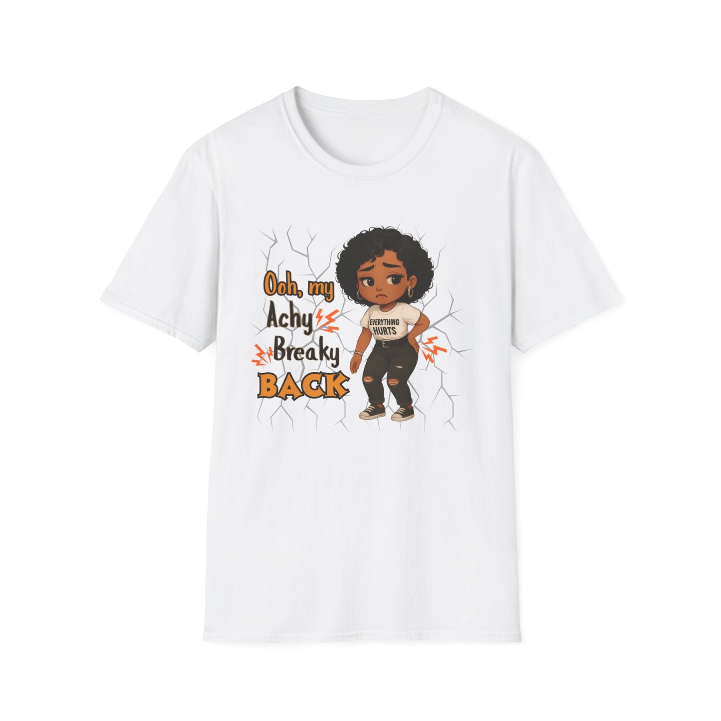 Unisex Funny T-Shirt - "Achy Breaky Back" Humor T-shirt