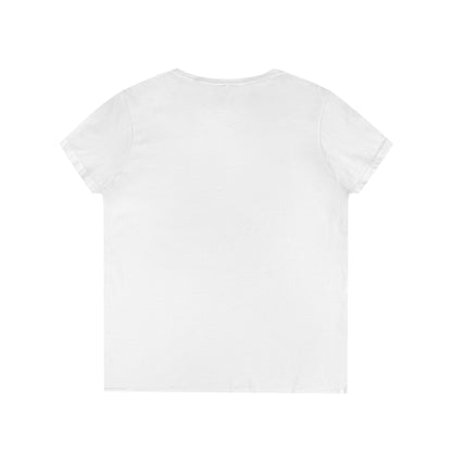 Cute Duck-Themed Ladies' V-Neck T-Shirt,