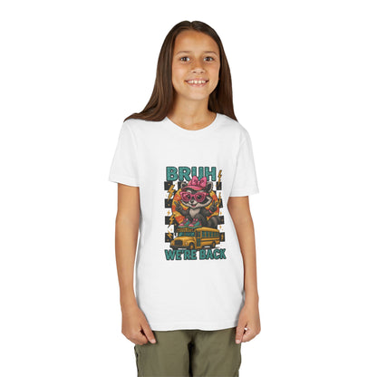 Youth Tee - Cool Graphic 'BRUH We're Back' - Back to School, Kid's Gift, Cartoon Shirt