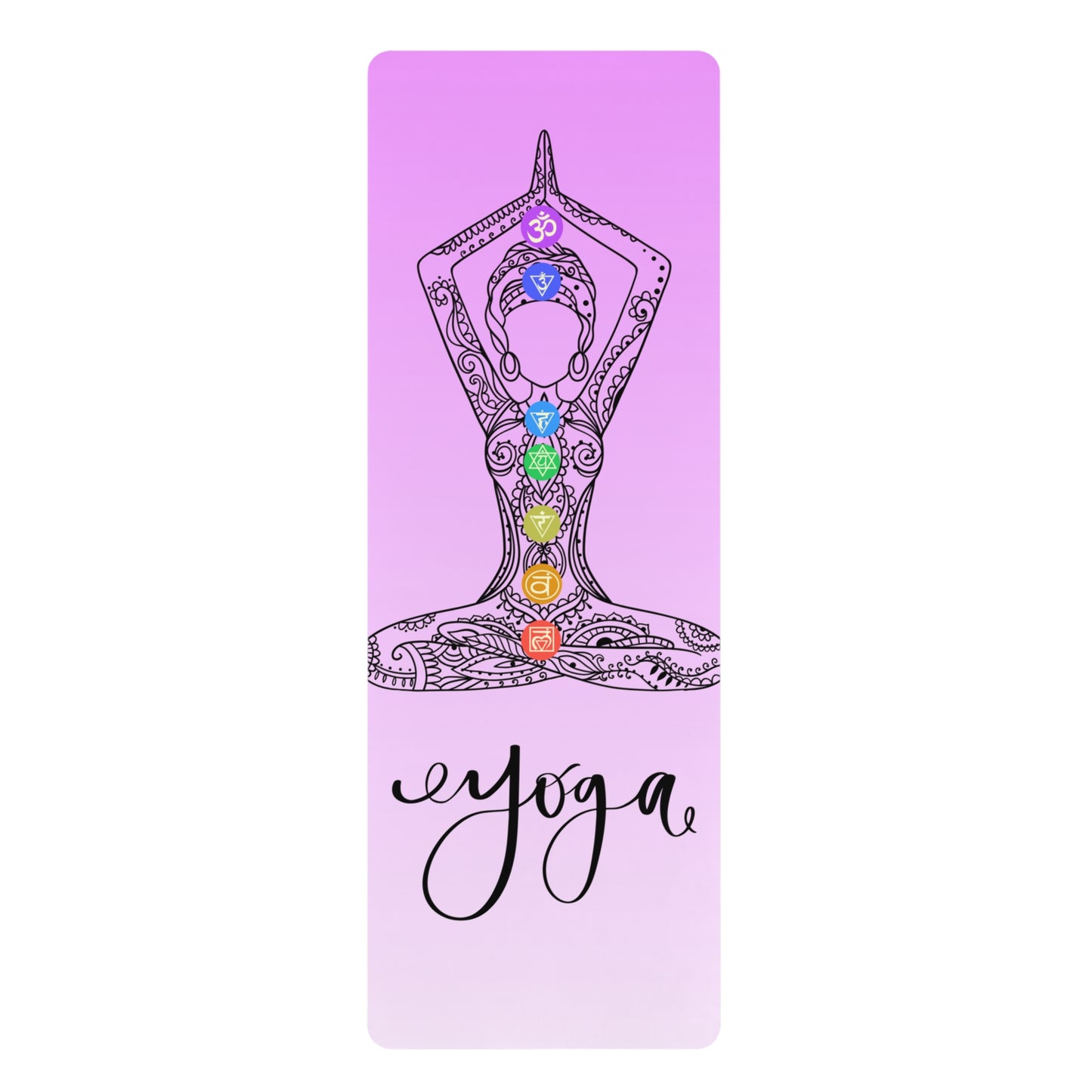 Chakra Design Rubber Yoga Mat