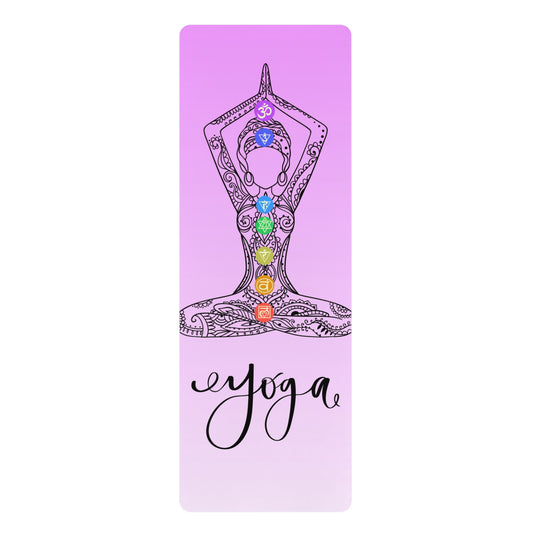 Chakra Design Rubber Yoga Mat