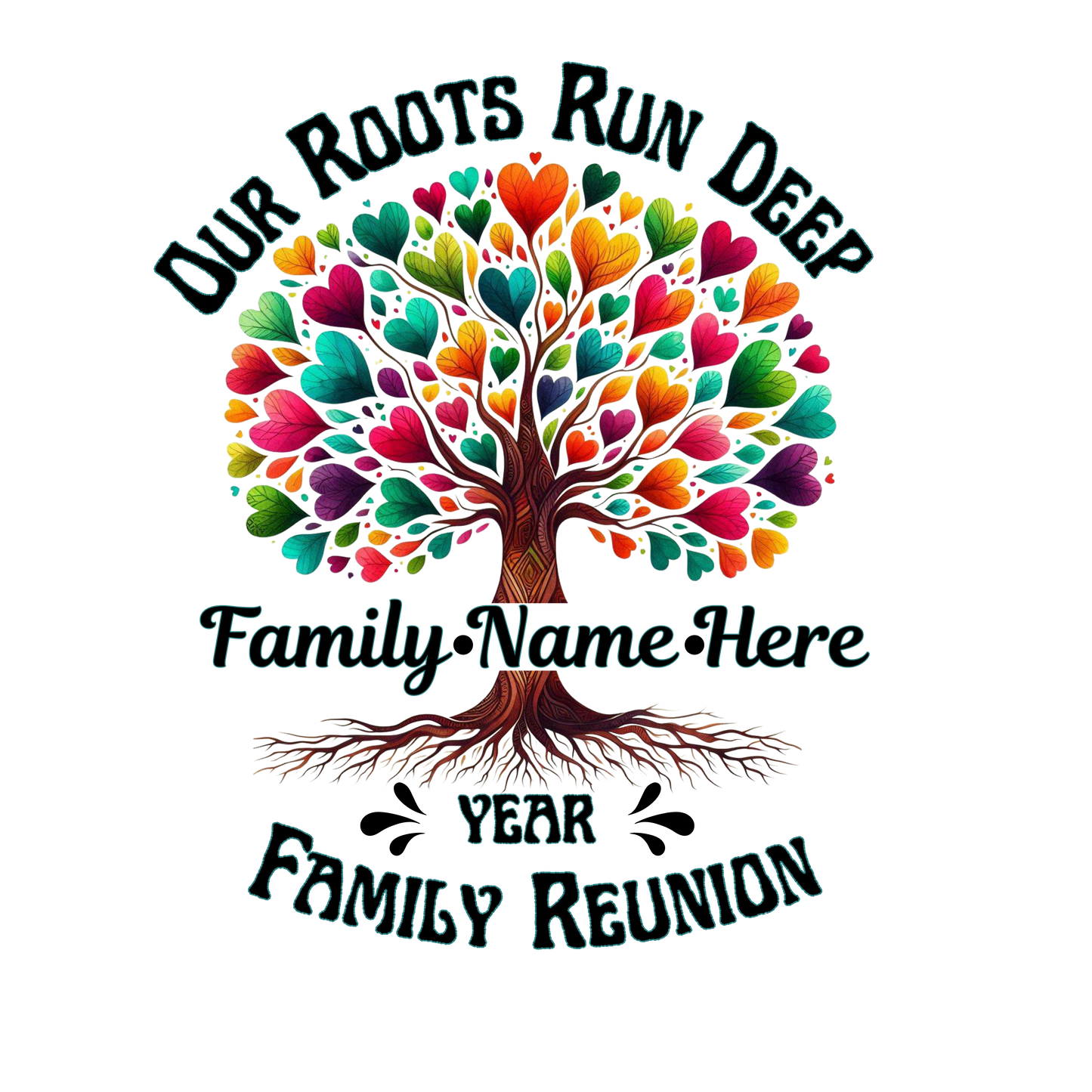 Tree of Life Heart Family Reunion T-shirt