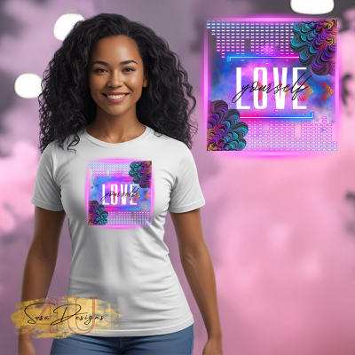 Watercolor Love Yourself T-shirt-Digital File