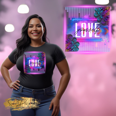 Watercolor Love Yourself T-shirt-Digital File